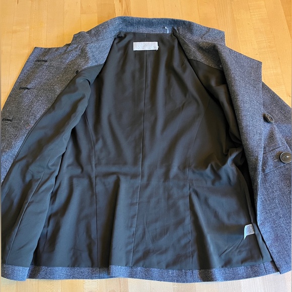 Badgley Mischka Military Style Fitted Blazer Wool & Silk Blend - Picture 10 of 16